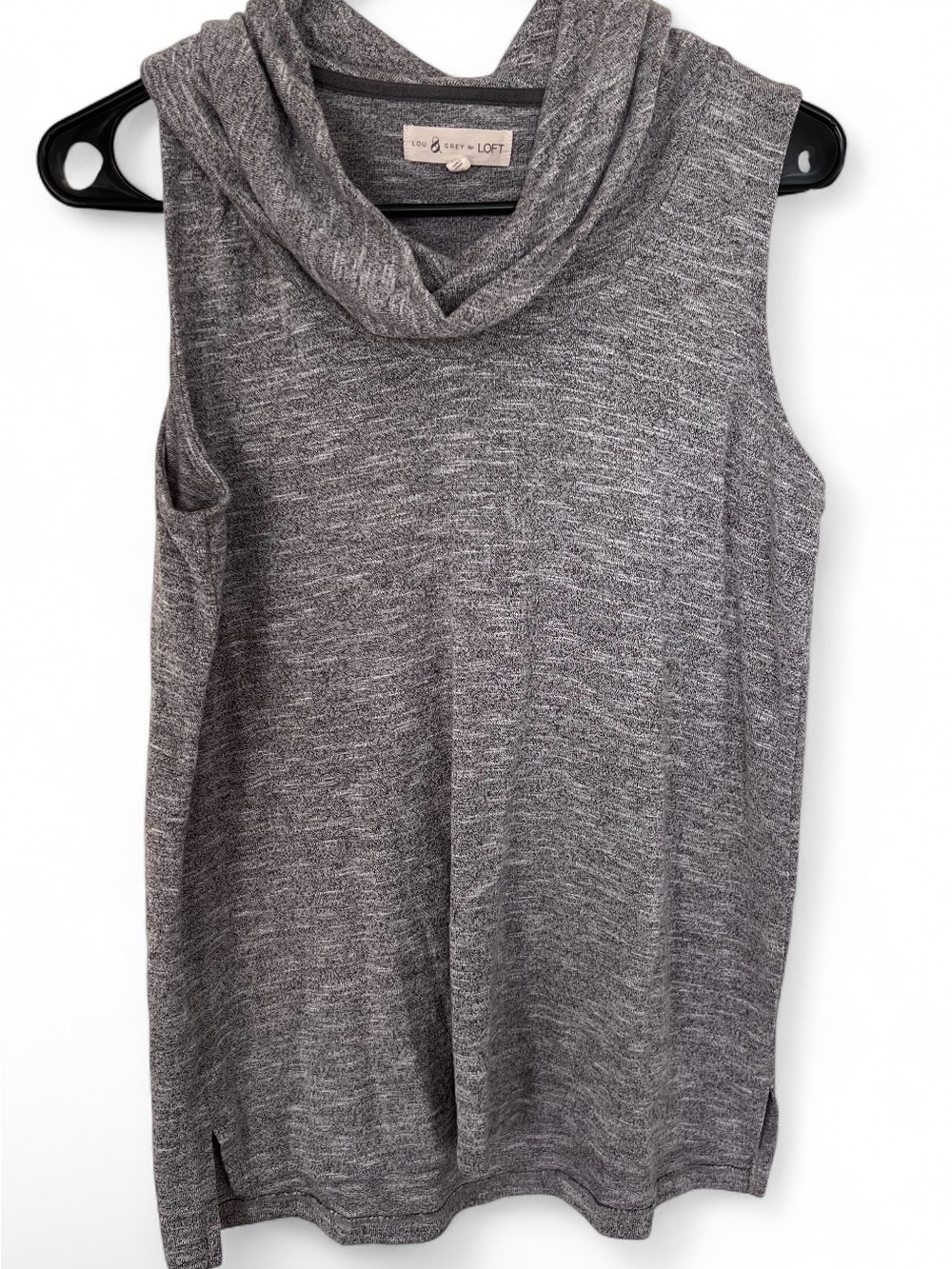 Ann Taylor LOFT Sleeveless Cowl Neck Top - Heather Gray
